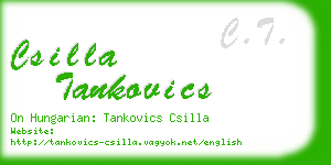 csilla tankovics business card